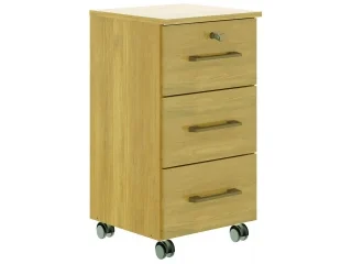 Cajonera 3 cajones con llave Dakar en Blanco - Escritorios y sillas de escritorio, Uruguay | Que Sal Muebleria, vista 2