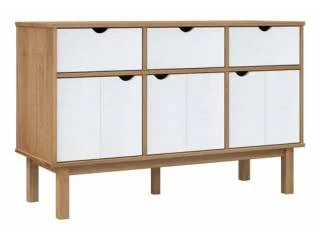 Aparador 3P y 3C Mel/Gris Linea Nordica en Madera Maciza en Madera natural - Aparadores y recibidores, Uruguay | Quesal, vista 2