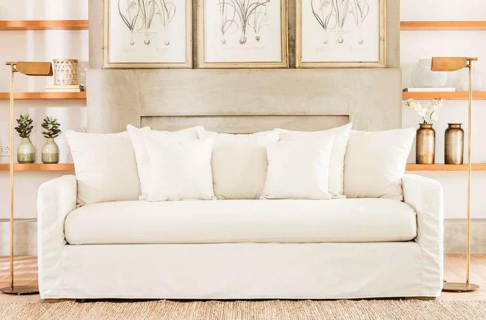 SILLON UMA - LINO BELGA ANTIMANCHAS en Blanco - Sillones y sofás, Uruguay | La Iberica