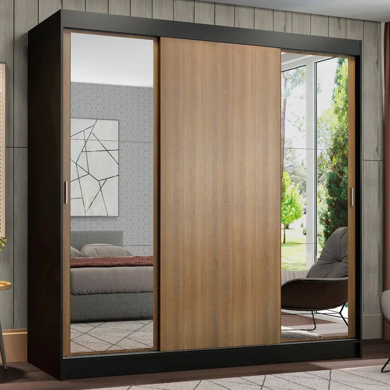 Ropero Placard Matrimonial Reno 180CM Pareja con 2 Espejos 3 Puertas C en Multicolor - Roperos y placares, Uruguay | Balton, vista 11