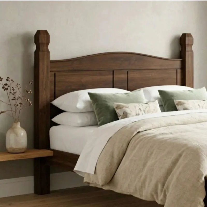 Respaldo Queen Madera Maciza 160cm - Linea Mexicana - Oscuro en Marrón - Respaldos de cama, Uruguay | Rústico Hogar
