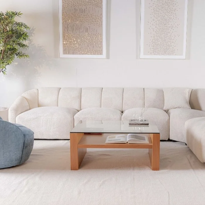 Sofá Esquinero Tratto / Crudo en Beige - Sillones y sofás, Uruguay | Fábrica Italiana, vista 2