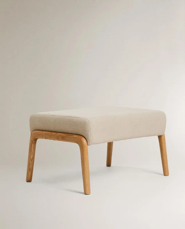 TABURETE REPOSAPIÉS MADERA FRESNO LINO en Beige - Sillas, Uruguay | Zara Home, vista 3