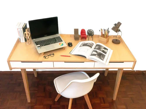 Escritorio Liverpool en Madera natural - Escritorios, Uruguay | Benteveo, vista 7