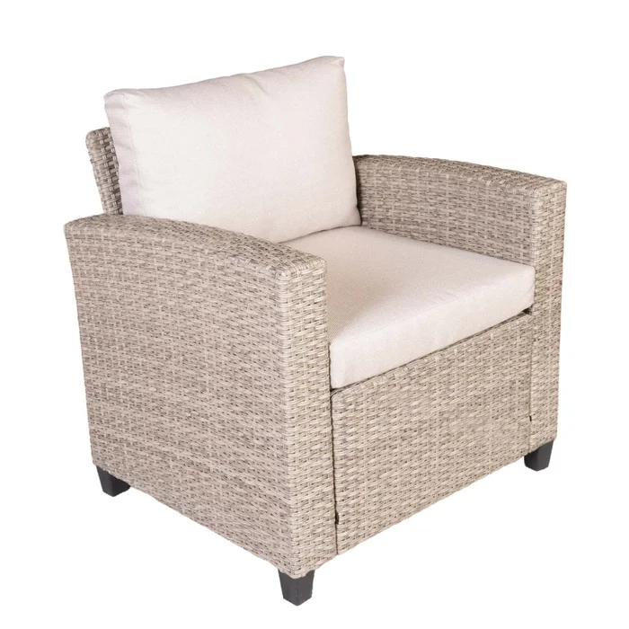 Set De Comedor Exterior Rattan-sintetico Natural-beige Hawai en Madera natural - Muebles para el exterior, Uruguay | Divino, vista 7