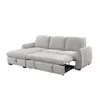 Rinconera Cama Thesi (C/Baúl) - Tela Microfibra - Chaise izquierdo - City 451 (Gris) en Gris - Sillones y sofás, Uruguay | NYR, vista 3 de 4