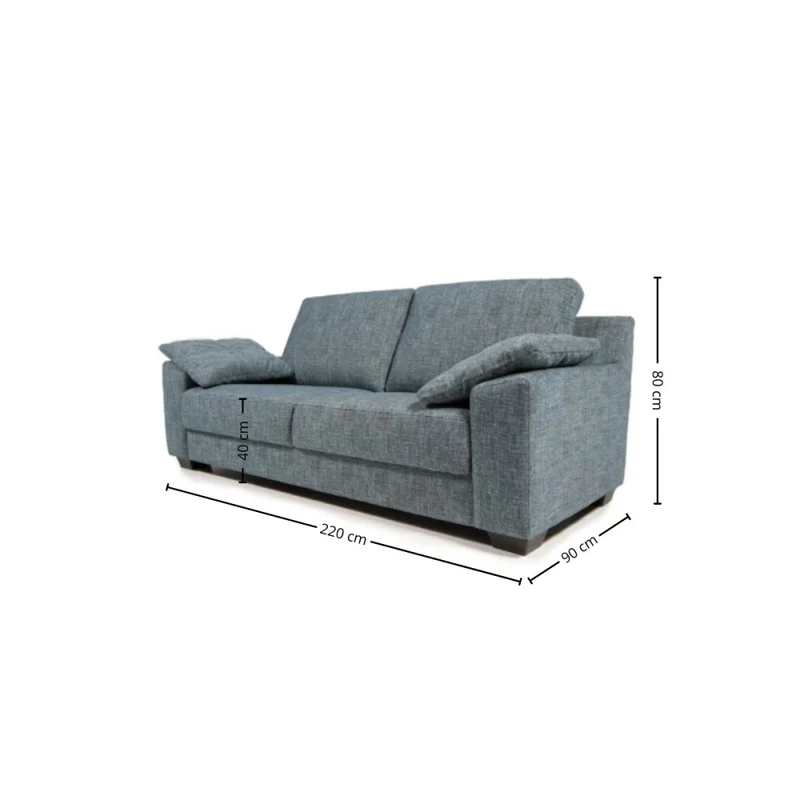 Sofá Zafiro - Tela Aquaclean - 3 cuerpos - A fabricar en Patrón - Sillones y sofás, Uruguay | NYR, vista 3