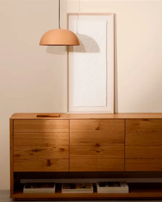 Cuadro abstracto Olvin de papel reciclado blanco con relieves hechos a mano - 44 x 94 cm en Blanco - Decoración de pared, Uruguay | Kavehome, vista 2