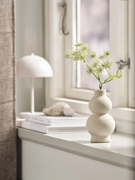 Jarrón REGNVALD Ø8xA16cm blanco en Blanco - Jarrones, Uruguay | JYSK, vista 3