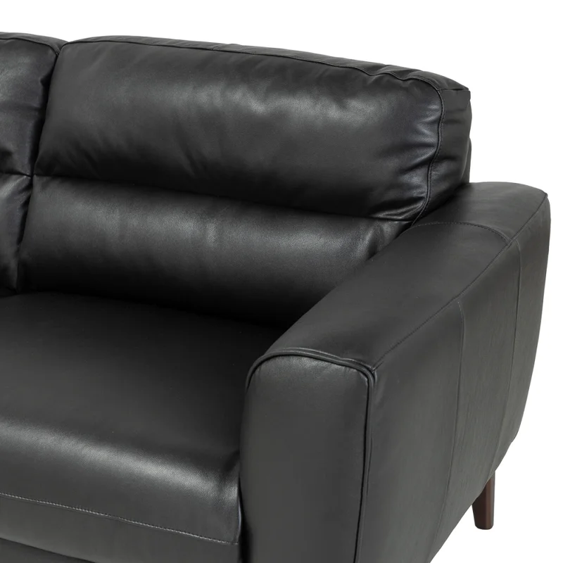 Sofá Valentino - Cuero Básico - 3 cuerpos - 450 (Negro) en Negro - Sillones y sofás, Uruguay | NYR, vista 3