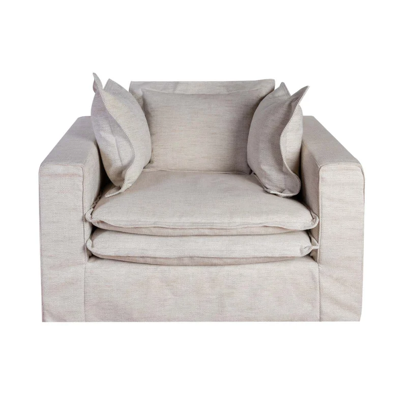 Lazy 1 Cuerpo Tela-premium Natural-beige Lazy Natural en Madera natural - Sillones y sofás, Uruguay | Divino, vista 3