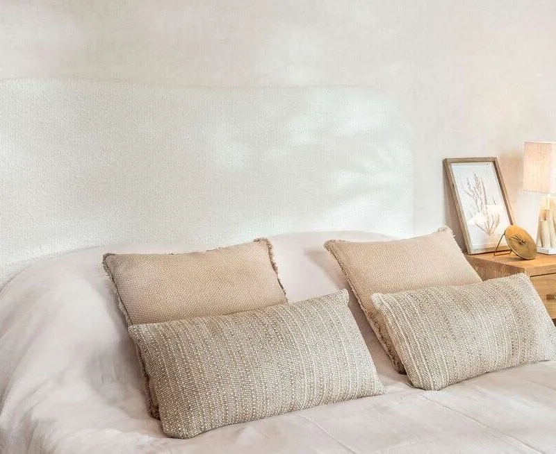 RESPALDO ORGANIC - CURVO - CORDERITO SINTETICO en Blanco - Respaldos de cama, Uruguay | La Iberica
