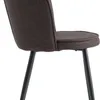 Silla de comedor RISSKOV tela marrón osc/negro en Marrón oscuro - Sillas, Uruguay | JYSK, vista 3 de 5