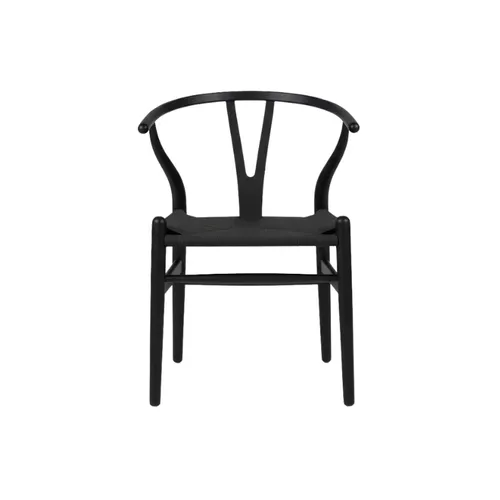 SILLA WISHBONE ROBLE NEGRO C/ASIEN NEGRO en Negro - Sillas, Uruguay | Masinfinito Casa