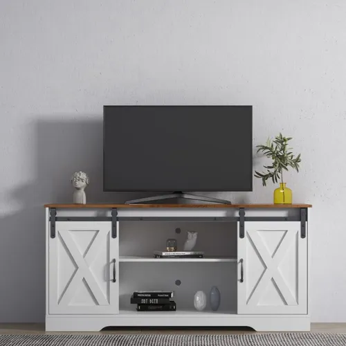 Rack de tv Ohio en Blanco - Muebles para TV, Uruguay | La Cueva Muebles