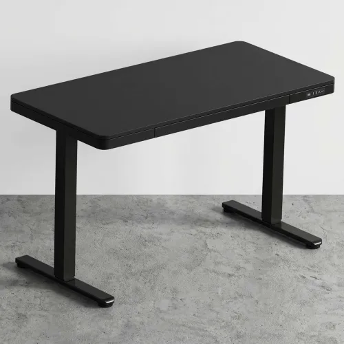 Escritorio Regulable Metal-y-mdf Negro Ascend en Negro - Escritorios y sillas de escritorio, Uruguay | Divino