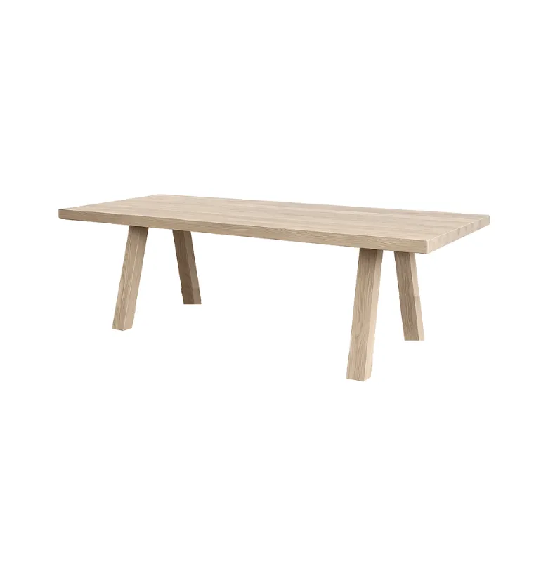 MESA VICTOR TEKA GRIS EXT en Madera natural - Mesas de comedor, Uruguay | Masinfinito Casa