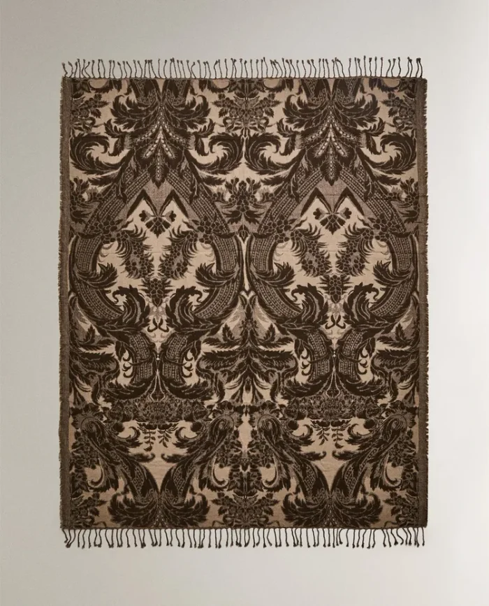 MANTA JACQUARD FLORES - Textiles, Uruguay | Zara Home, vista 2