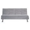 Sofá Cama Tapizado En Microfibra Patas De Metal en Gris – Marrón - Sillones y sofás, Uruguay | Soy Hogar, vista 2