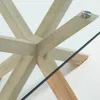 Mesa Argo 200 x 100 cm cristal patas de acero efecto madera en Madera natural - Mesas de comedor, Uruguay | Kavehome, vista 3 de 5