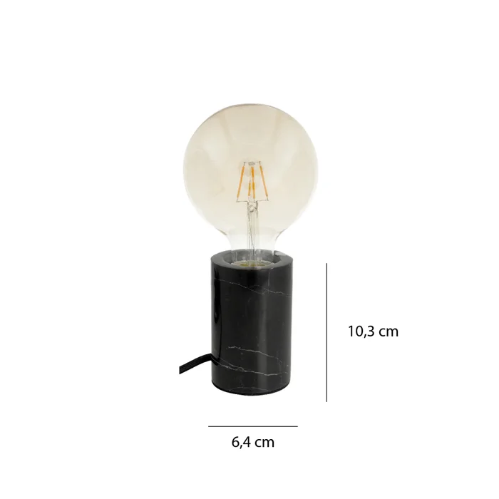 Luminaria de Mesa Lope Negra en Negro - Lámparas de mesa, Uruguay | Serlux, vista 5