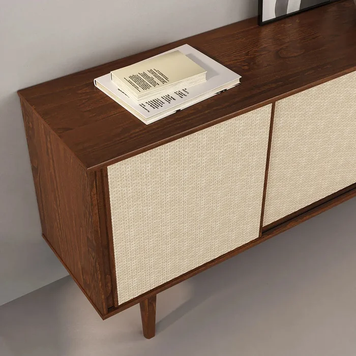 Aparador Buffet 175CM con Ratan Serena - Madera Maciza en Madera natural - Aparadores y recibidores, Uruguay | Balton, vista 18