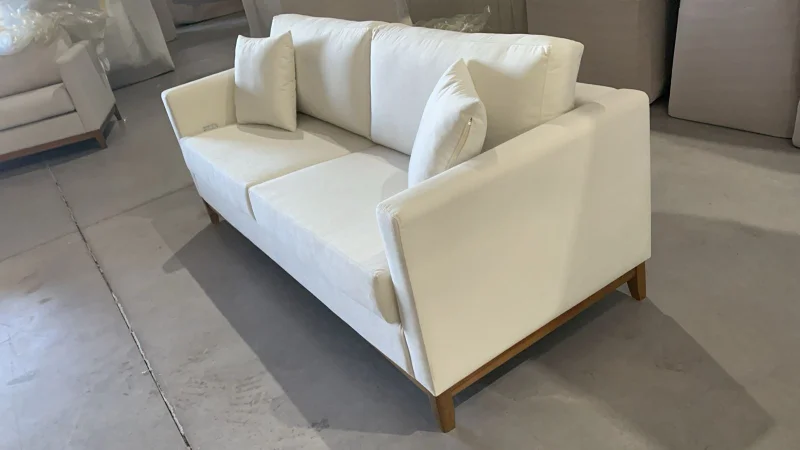 Sofá Felini 2 Cuerpos (160cm) – Blanco Aqua Block en Blanco - Sillones y sofás, Uruguay | Berna Home, vista 6