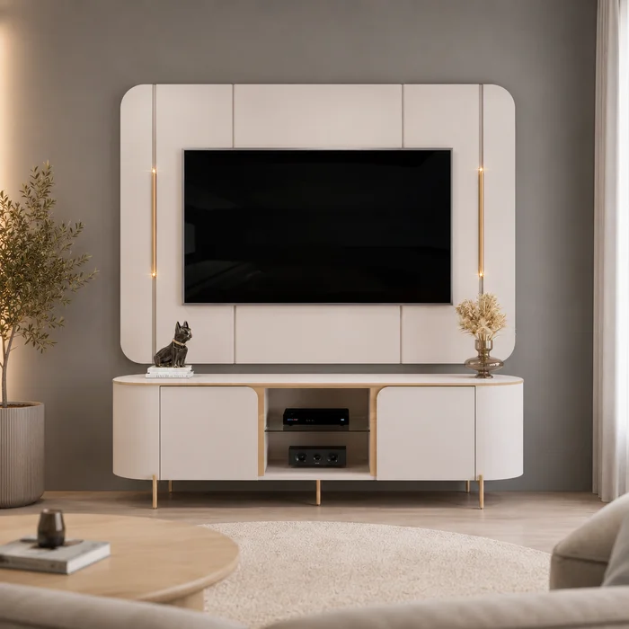 Rack Adele - Moderna Hogar en Off-white - Muebles para TV, Uruguay | Moderna Hogar
