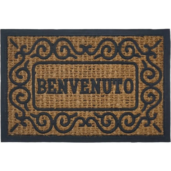 FELPUDO COCO/GOMA 40X60CM H.1CM BENVENUTO en Marrón - Textiles, Uruguay | Decohogar, vista 2