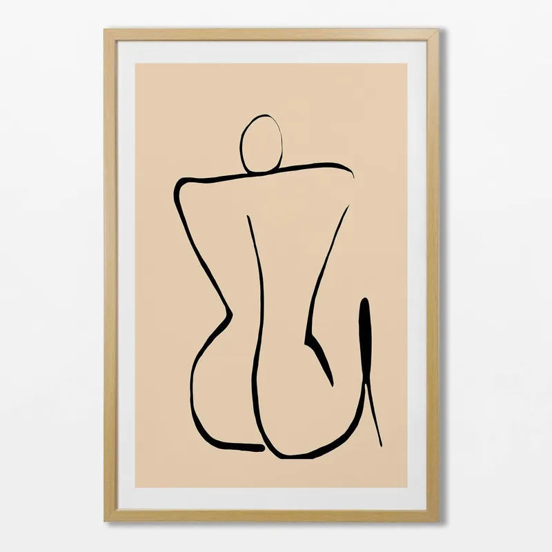 Abstractos Neutros - Serie N.04 en Beige - Láminas, Uruguay | La Cuadrería