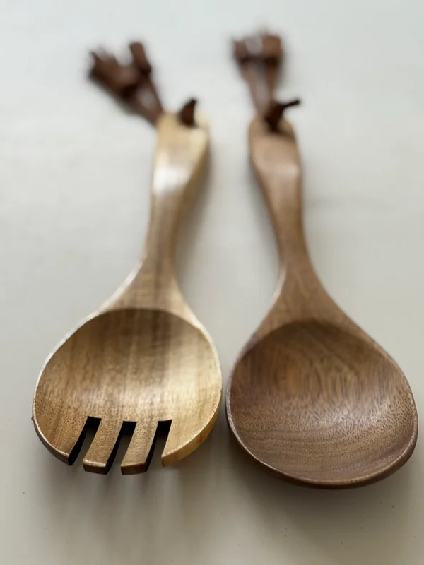 Juego de cubiertos ensaladeros con cuero en Madera natural - Decoración, Uruguay | Dreams On Time, vista 13
