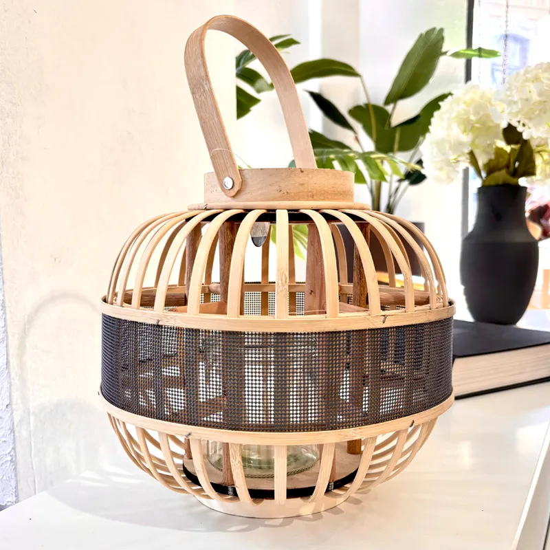 Fanal para vela Butan en Bambú en Madera natural - Muebles para el exterior, Uruguay | Alta Gracia Deco
