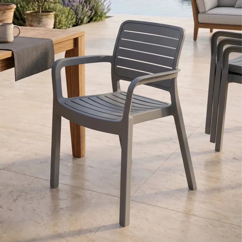 Silla de Exterior Miami - Negro en Negro - Sillas, Uruguay | Ecowood