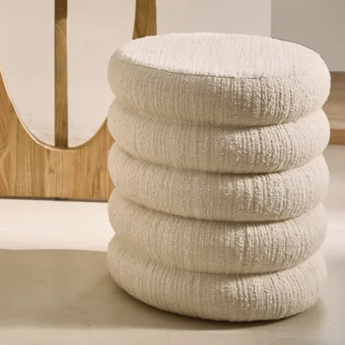 Puff Andria en Blanco - Butacas, banquetas y puffs, Uruguay | Satec