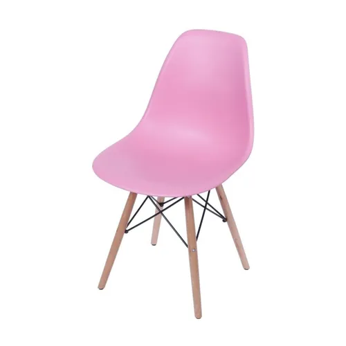 SILLA EAMES COMEDOR CON BASE EN MADERA ROSA - Sillas, Uruguay | Decohogar