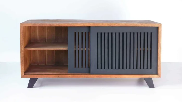 RACK BLACK RIO 1,25mt en Negro - Muebles para TV, Uruguay | Fundamento Muebles, vista 2