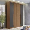 Ropero Buriti 4 Puertas - Linea Fit - Marron/Grafito en Multicolor - Roperos y placares, Uruguay | Rústico Hogar, vista 2 de 5