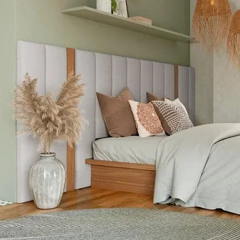 Respaldo de cama Lorena 300CM - Lino en Gris - Respaldos de cama, Uruguay | Balton, vista 2