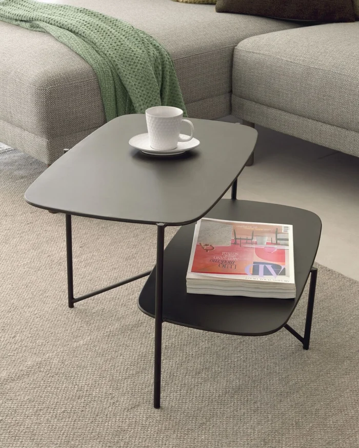 Mesa auxiliar Wigan metal negro 62 x 58 cm en Negro - Mesas de arrimo, Uruguay | Kavehome, vista 2