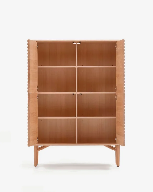 Aparador Lenon - 4 puertas madera maciza y chapa de roble 104,5 x 144 cm FSC MIX Credit en Madera natural - Aparadores y recibidores, Uruguay | Kavehome, vista 9