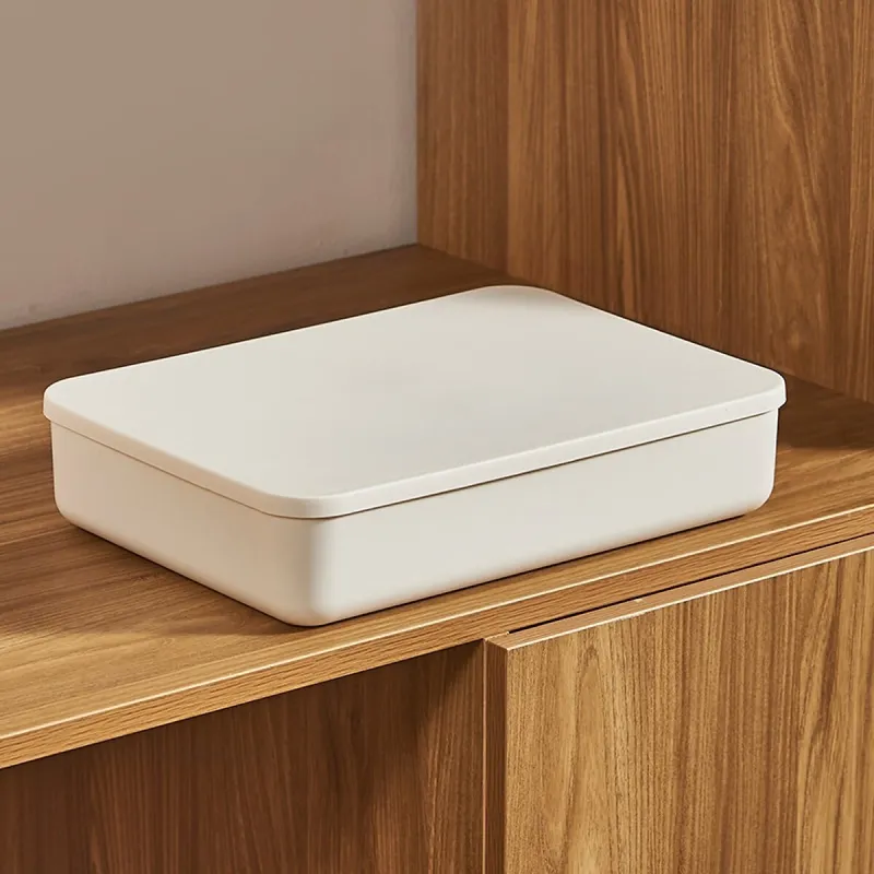 Caja de plástico con Tapa 36x26x8cm 8L - Canastos, Uruguay | Buho Store