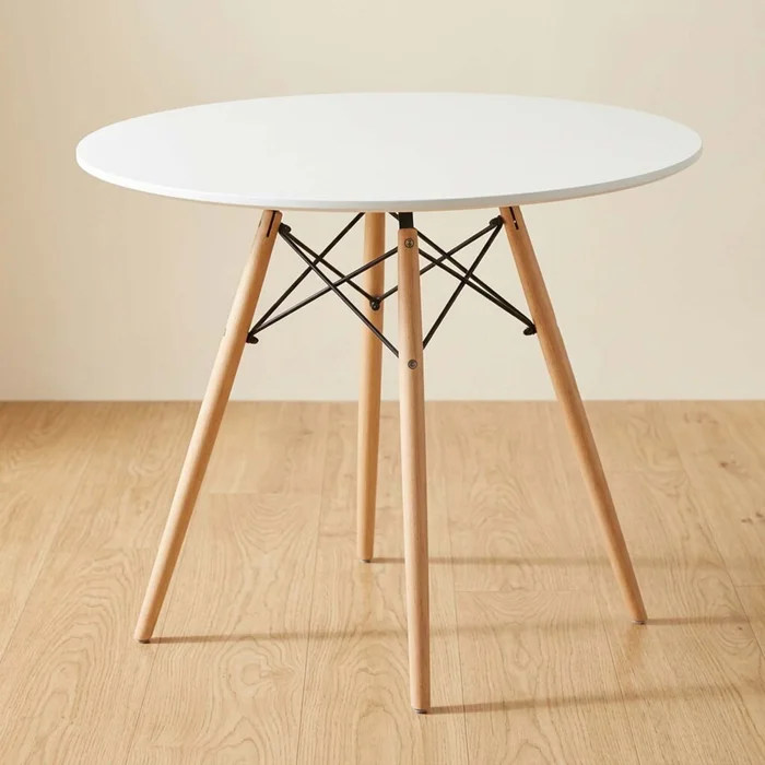 Mesa De Comedor Mdf-y-madera Blanco Eames en Blanco - Mesas de comedor, Uruguay | Divino