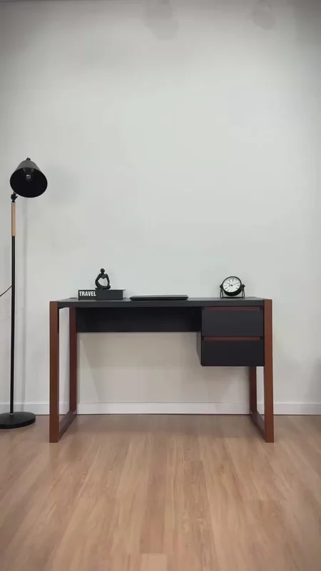 Escritorio con cajones 120cm Atena - Patas en Madera Maciza en Blanco - Escritorios, Uruguay | Balton, vista 12