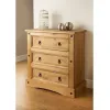 Comoda 3 cajones Cera/Blanco LINEA CORONA MADERA - Cómodas, Uruguay | Que Sal Muebleria, vista 1 de 4