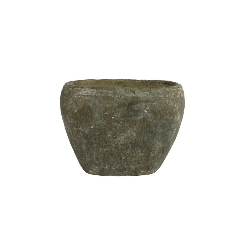 Maceta Ceramica Gris Arjan en Gris - Jarrones, Uruguay | Divino