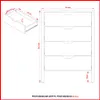 Comoda cajonera minimalista – AZ 2000 - Aparadores y recibidores, Uruguay | Punto Unión, vista 6 de 6