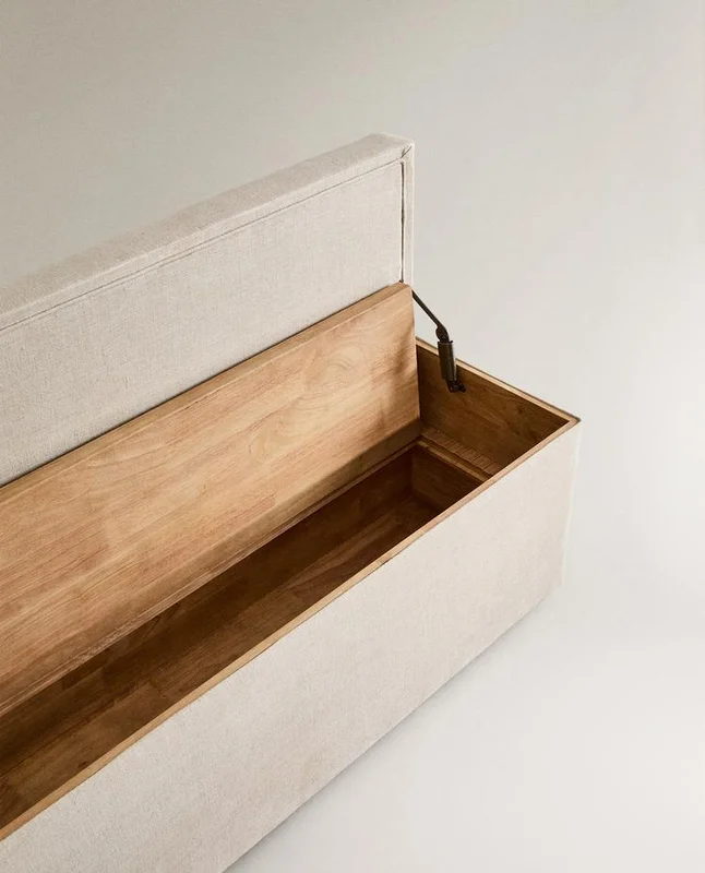 BANCO ALMACENAJE GRANDE en Beige - Butacas, banquetas y puffs, Uruguay | Zara Home, vista 6