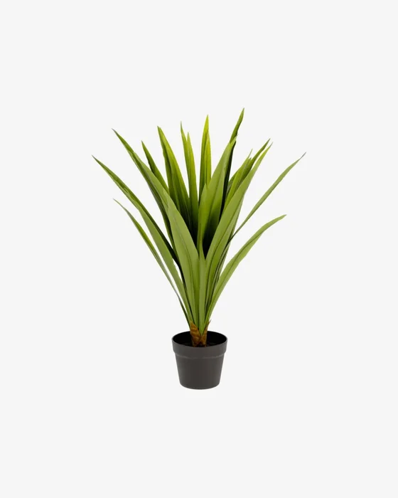 Planta artificial Yucca con maceta negro 80 cm en Verde - Macetas, Uruguay | Kavehome