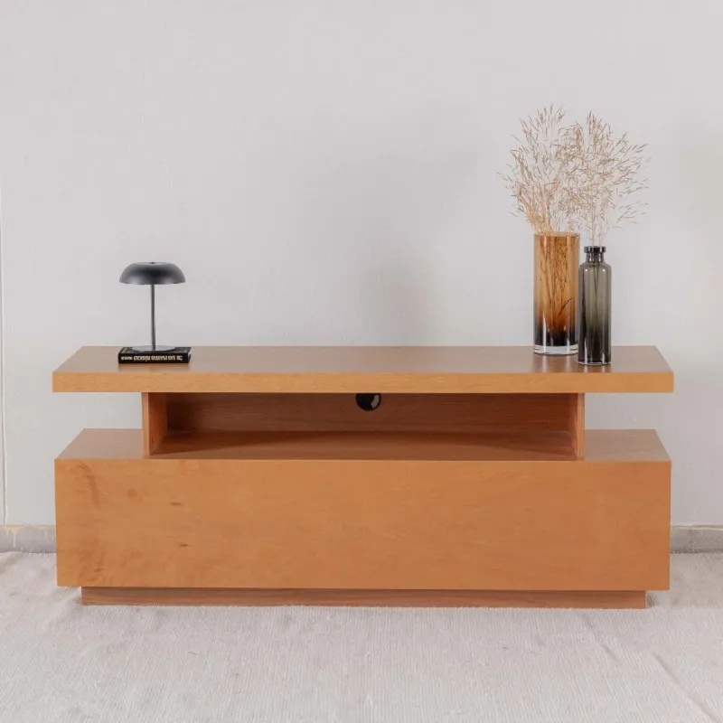 Rack Varanassi - 1,20 en Madera natural - Muebles para TV, Uruguay | Fábrica Italiana