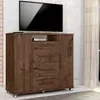 Cómoda Zapatera Versatil 2 Puertas 4 Cajones - Oscuro en Marrón - Cómodas, Uruguay | Rústico Hogar, vista 2 de 3